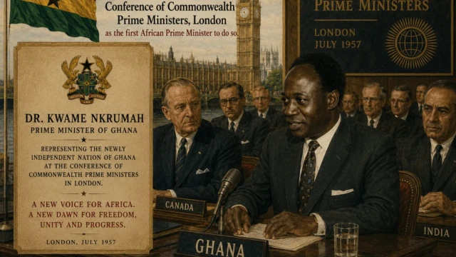 1957 July — Dr. Nkrumah at Commonwealth Prime Ministers Conference