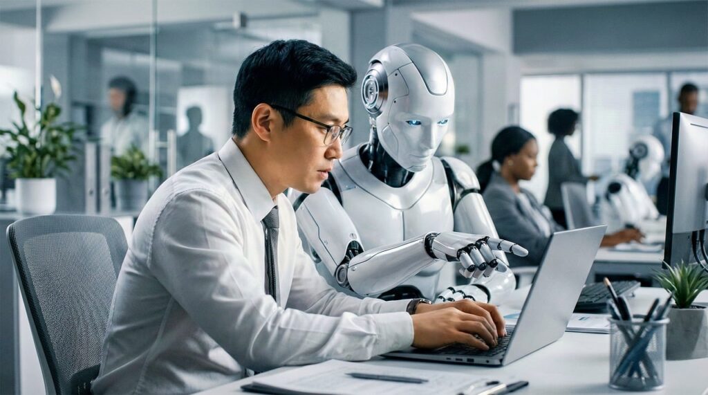 Make money with AI tools using laptop and digital automation for income