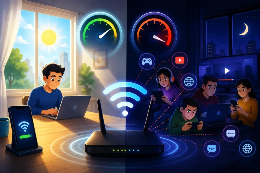 Why Internet Speed Changes During the Day: Simple Explanation for Beginners