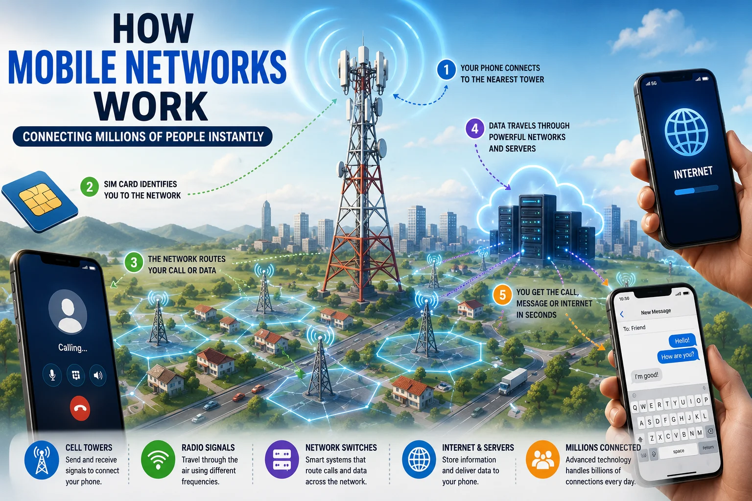 How Mobile Networks Work: Simple Explanation of How Phones Connect Worldwide